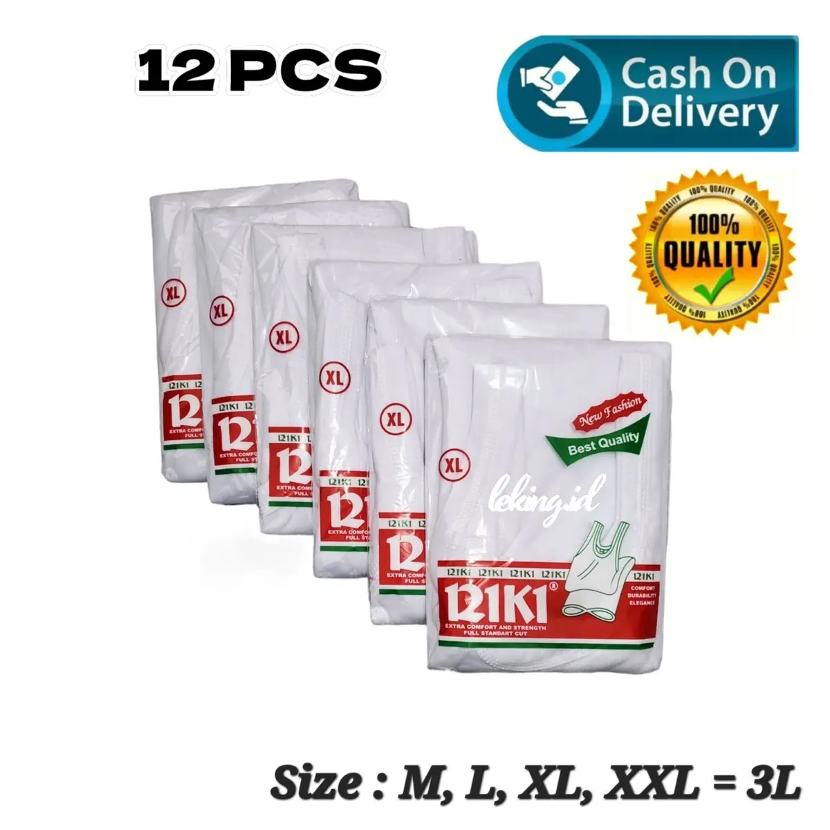 PAKET HEMAT GROSIR 12 PCS ( 1 LUSIN ) SINGLET PRIA RIKI