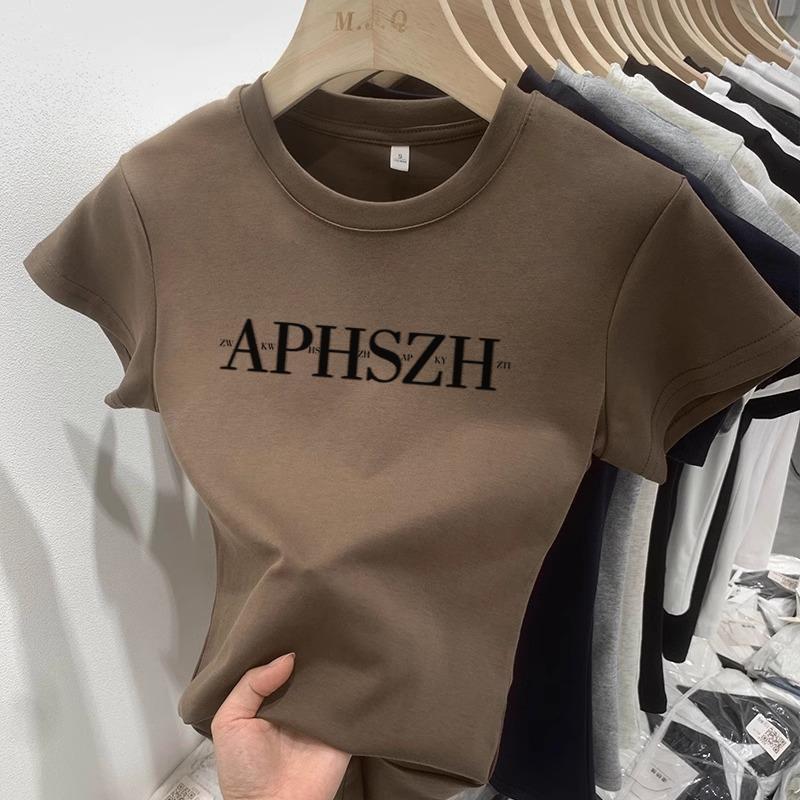 Áo Cổ Thuyền Ôm Sát Ngắn Tay, Dành Cho Nữ, Đơn Giản Và Tươi Mới, Xu Hướng Thời Trang Mới Nhất Vào Mùa Hè