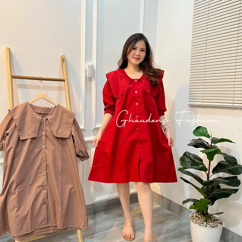 Dress Poplin Sailor Button 8331 AV - Ghaudens 1