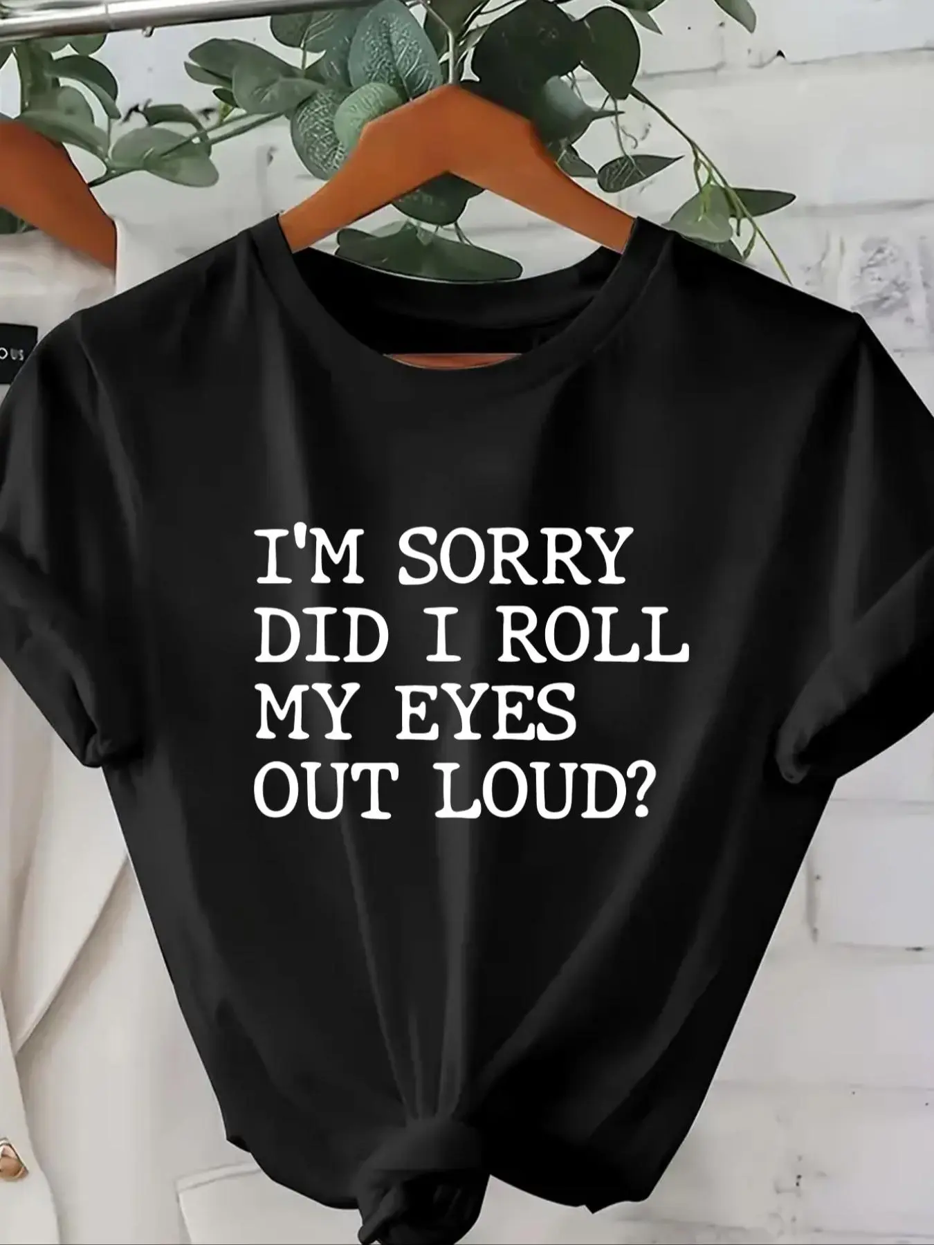Women's Letter Print Round Neck Tee, Casual Short Sleeve Crew Neck T-shirt, Ladies Summer Outfit for Daily Wear