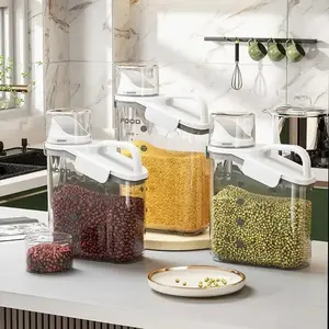 RG Tempat Penyimpanan TOPLES CEREAL Include Dus Tebal Transparan Storage Jar 2 Liter Minyak Goreng Wadah Penyimpanan Makanan Anti Bocor Tempat makan hewan peliharaan kucing Anabul