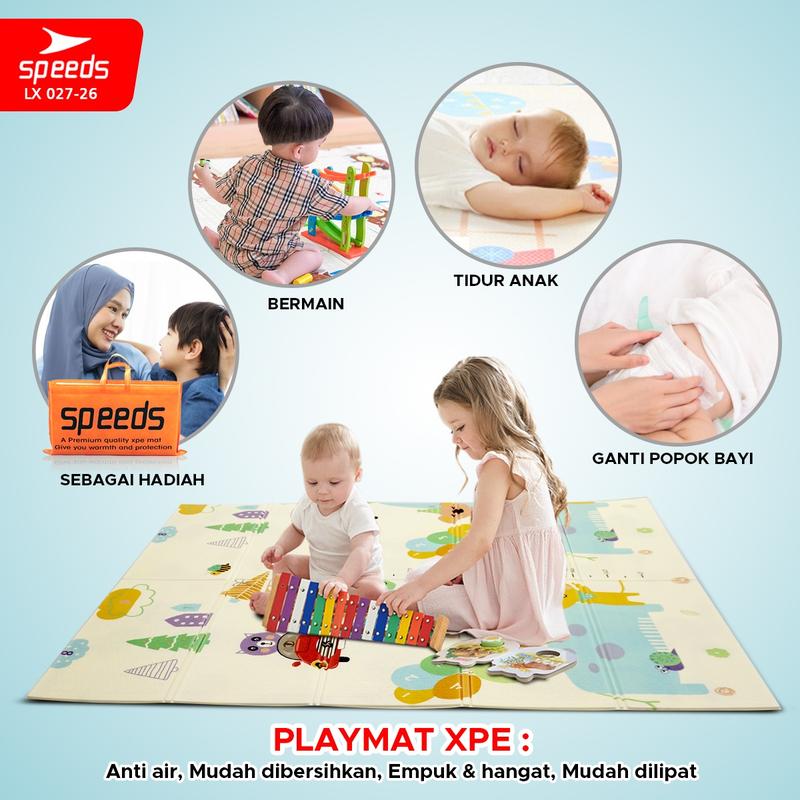 SPEEDS SNI Karpet Lipat Playmat Bayi 115x180cm 9mm Tikar Portable Folding Matras 027-26-A 7
