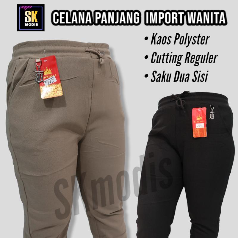 Celana STANDAR DAN JUMBO TERBARU [2L-3L-4L-5L-6L-7L] || Celana Polos Wanita || Tali Serut || BAHAN LEMBUT || skmodis 3