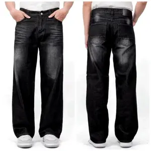 celana panjang baggy pants cowok celana jeans panjang pria celana baggy pants Korean Denim Basic Nyaman Loose Biru jumbo Keren Hitam Slim Fit Dewasa Dark Stretch Straight