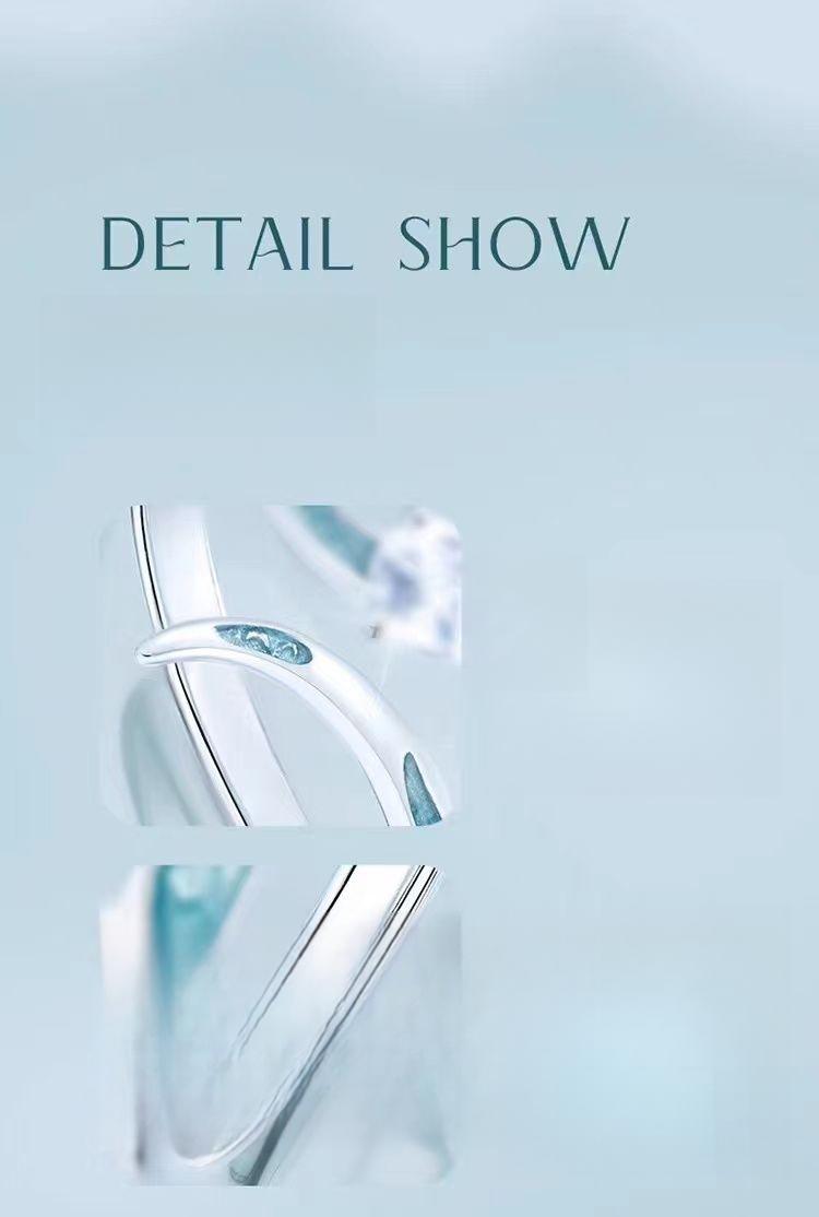 Product Introduction of ​「Beloved Choice」Iceland Snake-shaped Couple Blue Rings, INS-style Light Luxury Niche Design, Dynamic and Eye-catching Snake Rings, Romantic Choice to Gift Your Girlfriend. 5