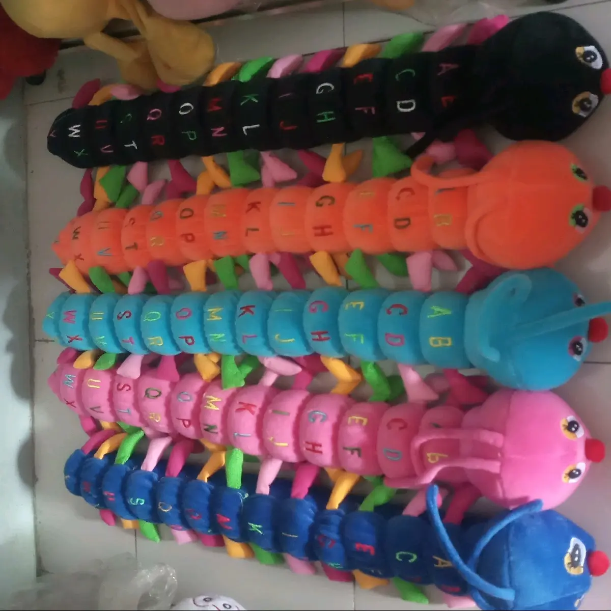 boneka ulil boneka ulat size jumbo bahan lembut bordir abjad Set Hadiah Mainan