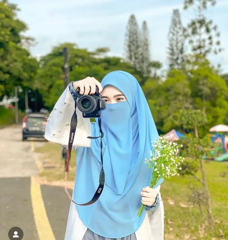 khimar segi empat oval set cadar khimar malay curve ceruty babydoll Muslim Jilbab Layer Kerudung Syari Cantik 1