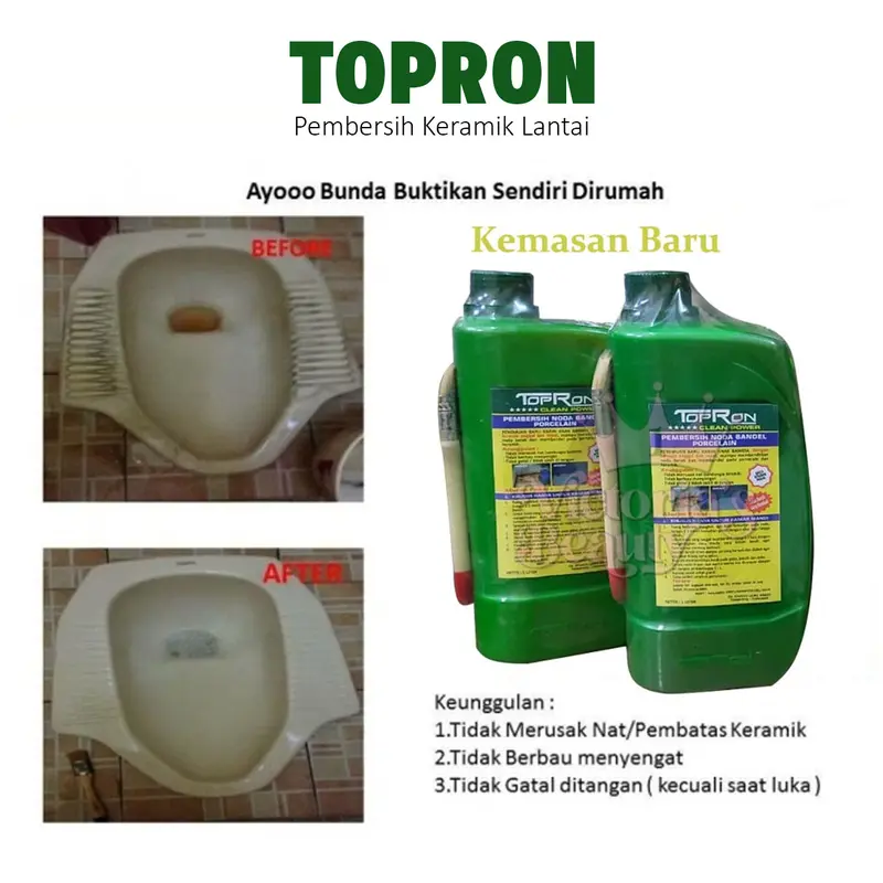 BISA COD - TOPRON CLEAN POWER Pembersih Keramik Lantai / Pembersih Lantai Kamar Mandi Toilet 0
