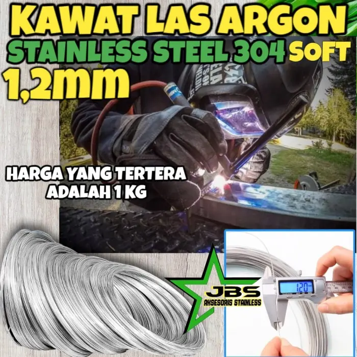 Kawat Las Argon stainless 304 Soft ( 1kg) - DIAMETER 1,5MM 3