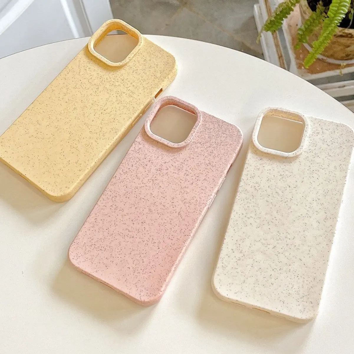 Biodegradable Wheat Husk Apple 15 Phone Case 14 Compatible iPhone 13 Solid Color Simple Full Coverage Anti-drop Biodegradable Case
