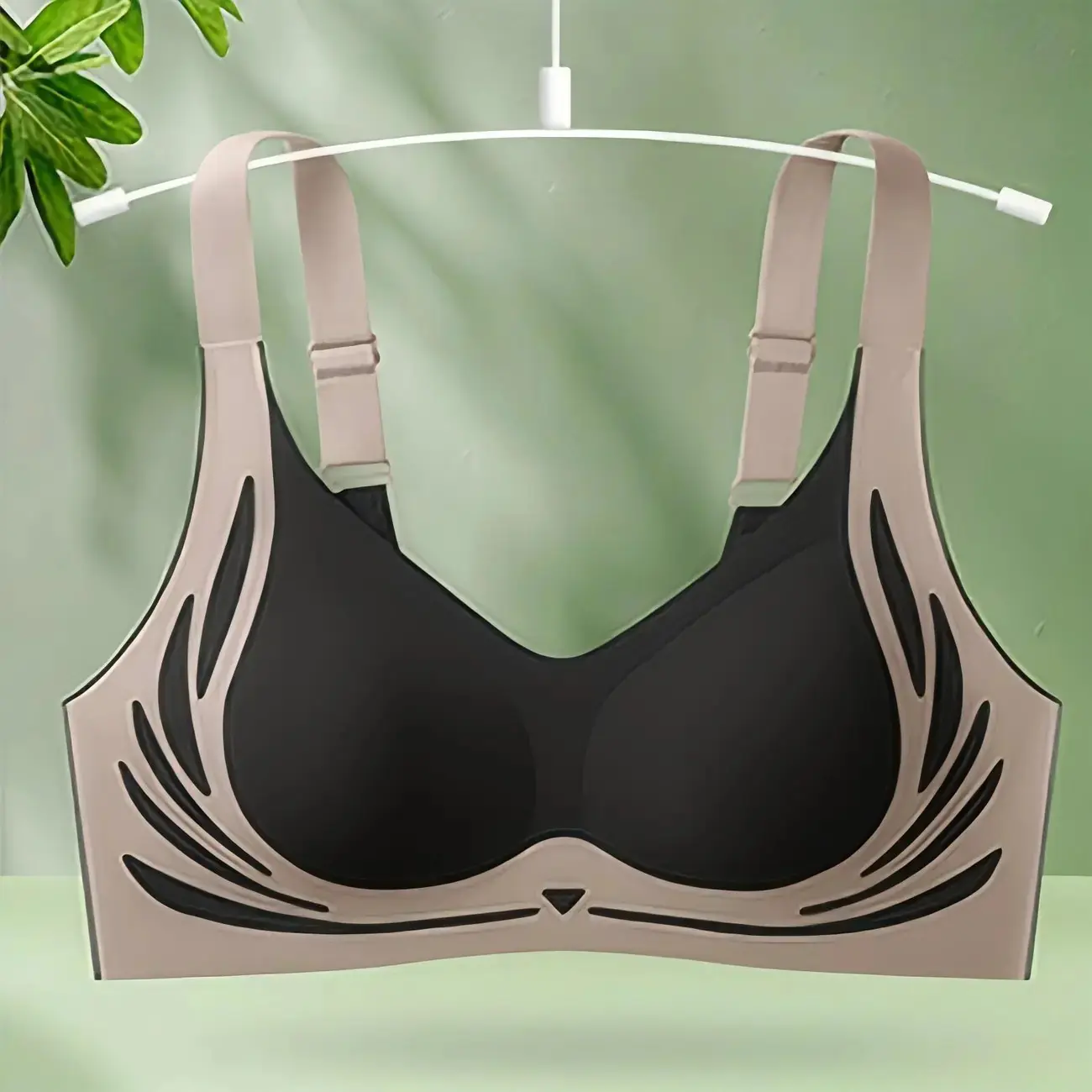 Fixed cup bra anti-sagging vest sports bra pull-up push-up seamless bra for women without steel rings