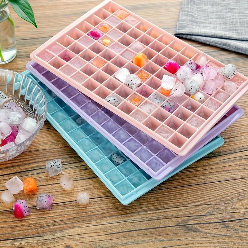 Random Color Ice Tray Mold, 1 Count 96 Grids Ice Cube Tray, Ice ...