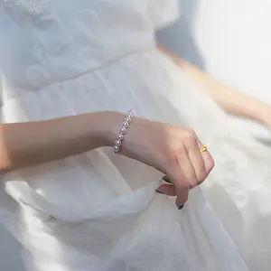 Gelang Manik-manik Gelang Mutiara 8MM Gelang Elastis Manik-manik