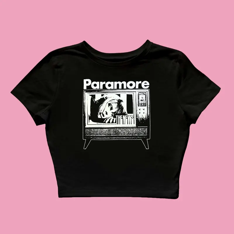 Baby Tee Paramore The News Y2k Style Crop Tee 0