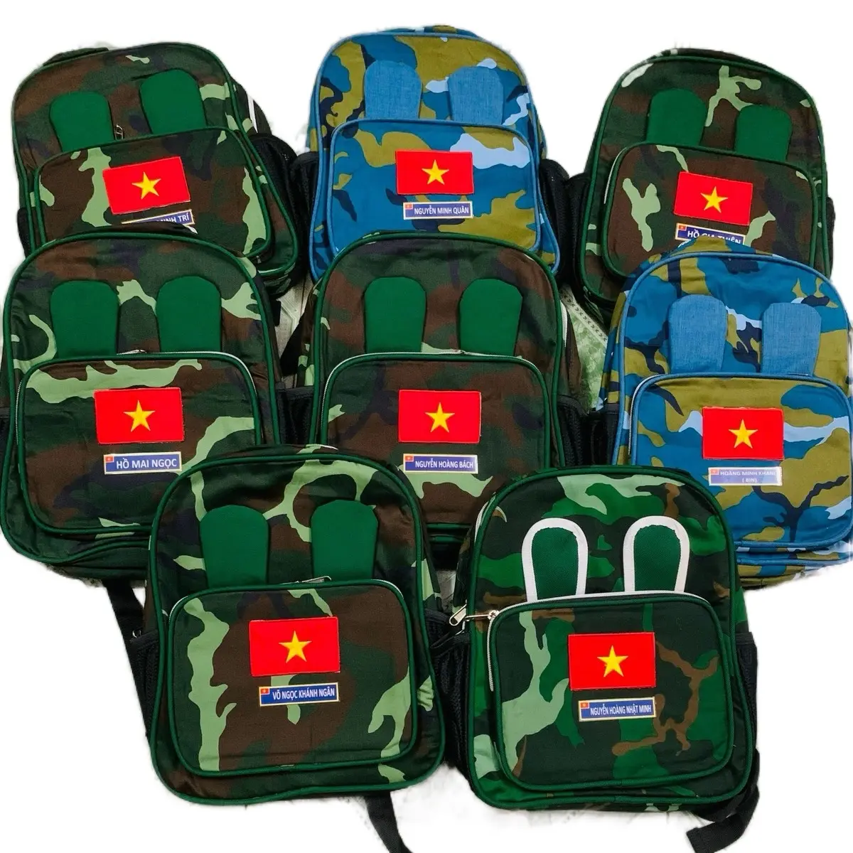 Balo Cho bé -Hình lá cờ đỏ sao vàng - In tên theo yêu cầu