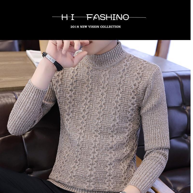 Product Introduction of Áo Len Cổ Lửng Dành Cho Nam Giới, Phong Cách Hàn Quốc, Hợp Xu hướng, Mỏng Vừa Vặn, Dày Dặn, Thích Hợp Cho Giới Trẻ 1