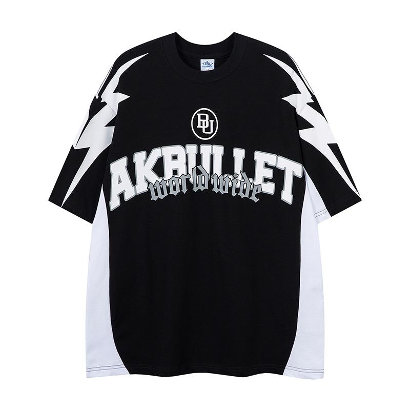 Product Introduction of AKanbullet Summer New Pure Cotton Short Sleeve T-Shirt American Style Jersey Trend Brand High-Quality Heavyweight Printed T-Shirt 7