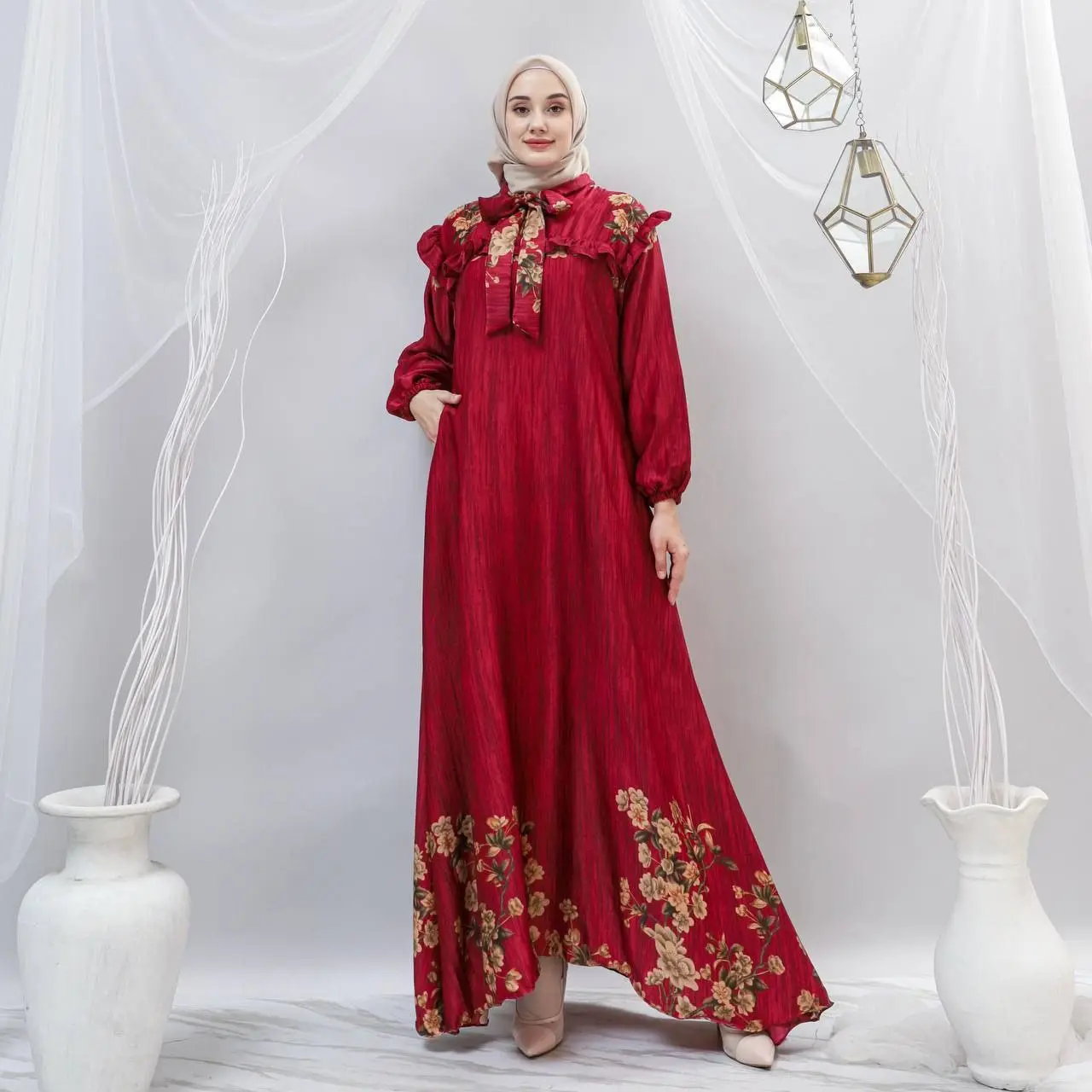 Gamis Silk Premium Dress Maxmara Luxury Ld 110 cm