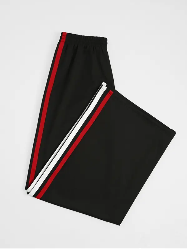 Women's Figure Print Side Stripes Pants, Casual Comfy Trousers for Daily Wear, Ladies Bottoms for All Seasons 2