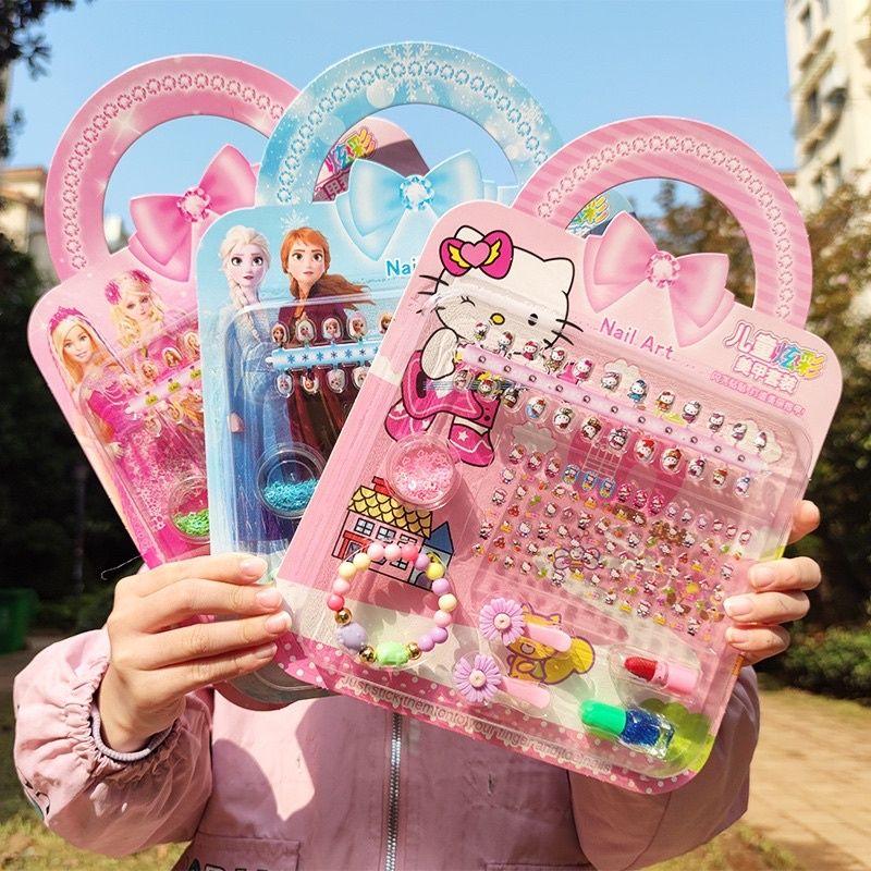 [Chọn mẫu] Vỉ đồ chơi làm nail trang điểm, làm móng tay dán móng, sticker, dũa móng, sơn móng tay, vòng tay, kẹp tóc - Smart Baby Toys