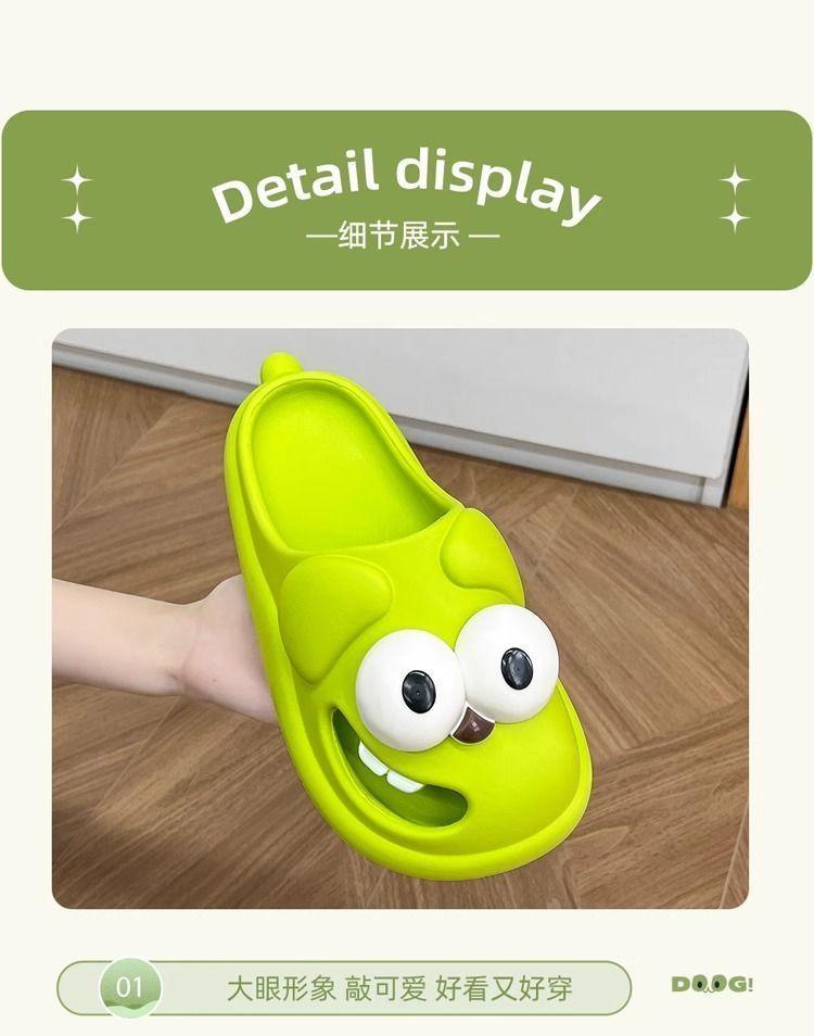 Product Introduction of 2025 New Eye Slippers Closed Toe Summer Cartoon Outdoor Indoor Home Bathroom Non-Slip Clogs for Going Out 10