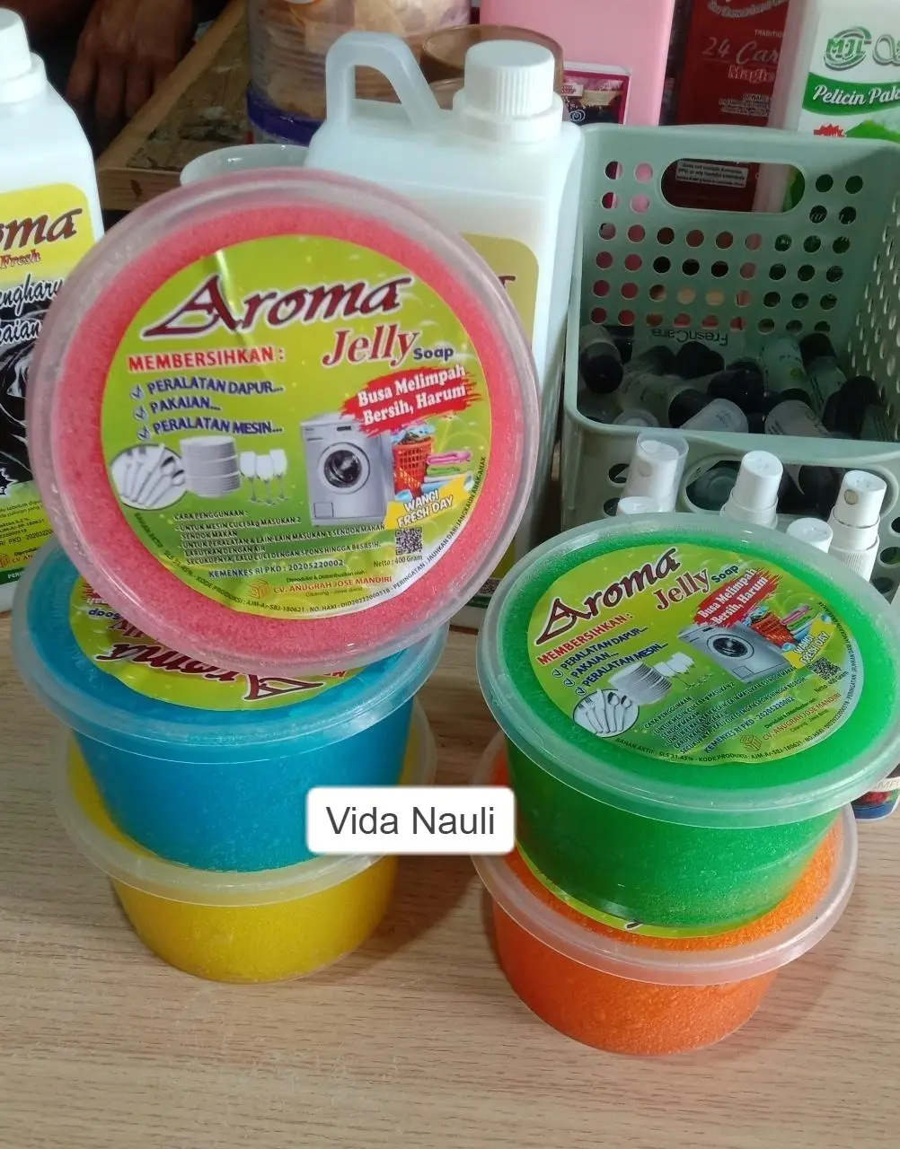 Aroma Sabun Jelly Cup 400gr Busa Melimpah Sabun Pembersih Pakaian Perabotan Kendaraan Dll