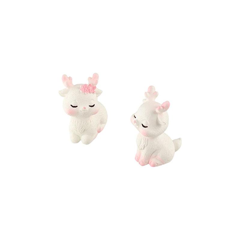 Tượng Hươu Hồng Mini, Trang Trí Sáng Tạo, Làm Bằng Resin Thu Nhỏ Hươu Hồng, Giỏ Trái Cây Dễ Thương, Phong Cảnh Siêu Nhỏ Thích Hợp Cho Cảnh Quan Nhỏ 4