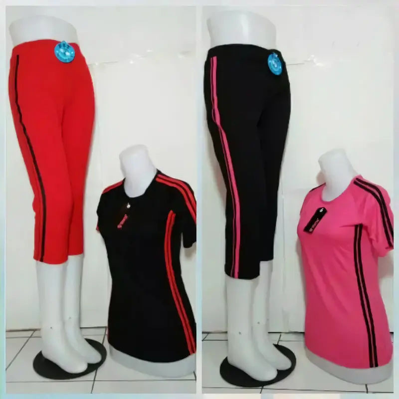 BEST SELLER -  Setelan Senam Aerobic Pendek Wanita / Setelan Olahraga Yoga Zumba Sepeda Gym Volly / Setelan Olahraga Pendek Wanita Terlaris Sport 0