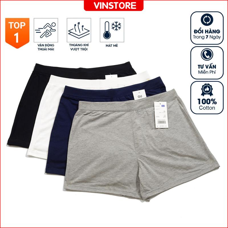 Quần đùi nam chất thun cotton co giãn hàng VNXK loại 1 quần ngủ nam cao cấp quần đùi mặc nhà không túi thoáng mát thoải mái Vinstore-MJ Menswear