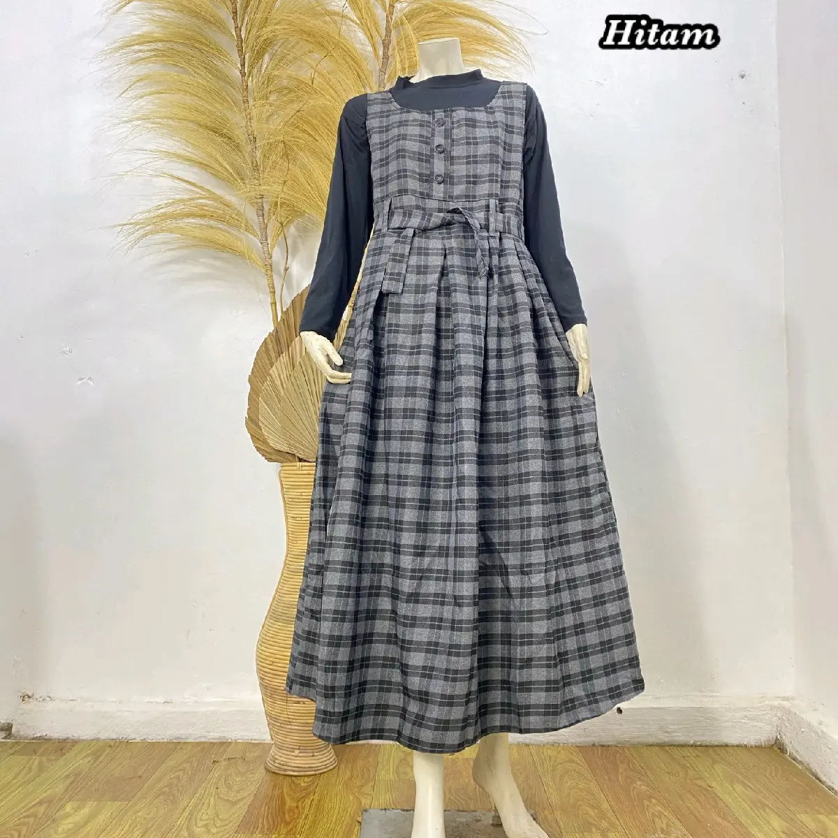 overall wanita / overall dress / pakaian wanita Casual Kancing