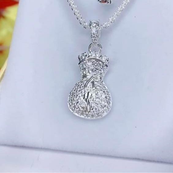 Vòng Cổ Dây Chuyền Jewelry DC01 Nữ Titan Women Nữ Titan Women - Túi Đựng Tiền Mặt Gắn Đá - Chain, Trang Sức mì circle clasp necklace chain  heart  necklace dây  chuyền  cleef dây  chuyền  ngân  hà ribbon  necklace dây  chuyền  cỏ  4  lá  titan 6