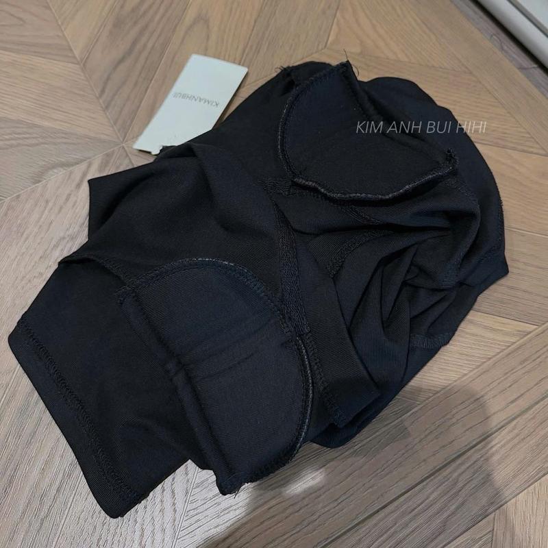 Áo Zip Cộc Tay Cổ Tim Cho Nữ 6
