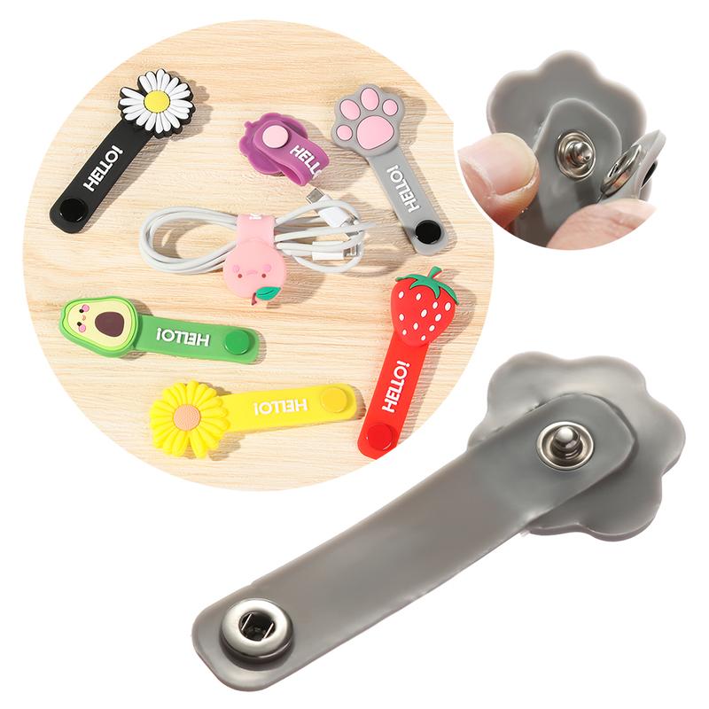 ELENITY Nóng bức Silicone Tai nghe Winder Lưu trữ dòng dữ liệu Bảo vệ cáp Bảo…