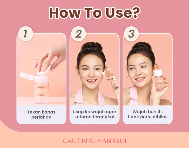 Hanasui Collagen Micellar Cleansing Water - Pembersih Wajah Make Up Remover Cleansing Water dan Melembapkan Wajah 5