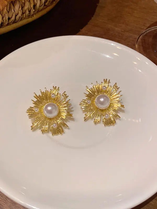 Flower Design Earrings, Fashionable Jewelry for Women, Daily Clothing Decor, Trendy All-match & Exquisite Jewelry for Birthday Gift 6