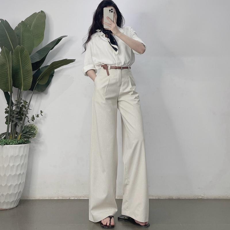 Quần tây xuông ống rộng linen thanh lịch Nữ ,thiết kế nhà Lo.xo’s House ,hình ảnh chính chủ
