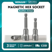 Gambar JERMAN MONAKE Top!! 1/4" Magnetic Hex Socket Adapter Hex Socket Magnetic Set (COD)1/4 Inch Mata Socket Bor Roofing Magnetic Nut Setter Magnetik Mur Driver - 8x45MM(1pc) dari Sunctools Official Store Kota Administrasi Jakarta Barat 1 Tokopedia