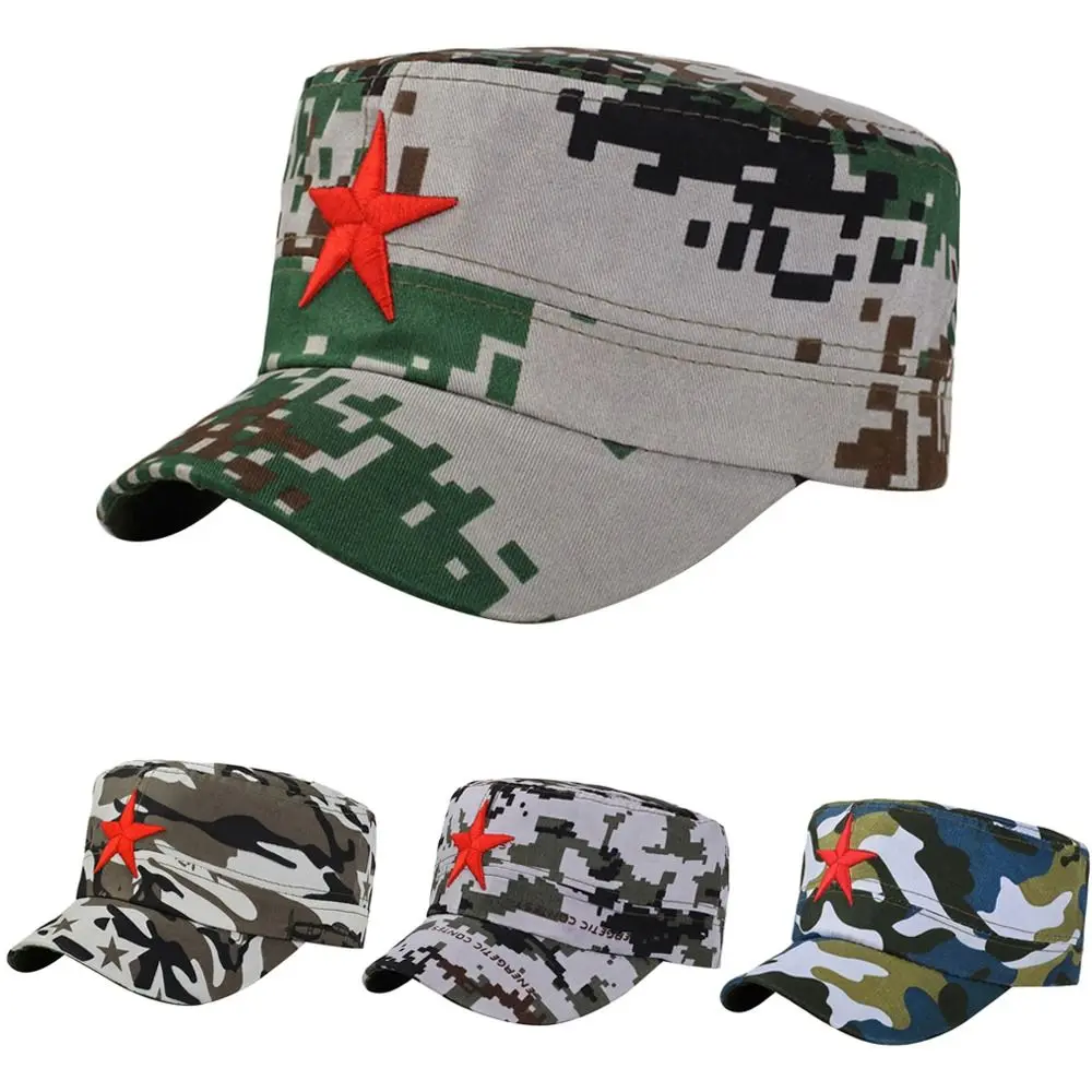Mũ Quân Đội Trẻ Em, Chất Liệu Polyester, Có Thể Điều Chỉnh, Phong Cách Thiếu Sinh Quân Thường Ngày Thoáng Khí, Thích Hợp Cho Mùa Xuân Và Mùa Hè, Mũ Chống Nắng