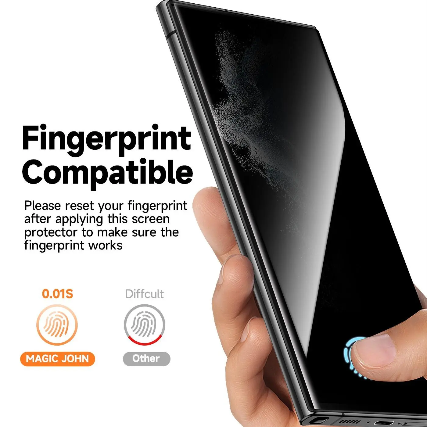 Magic John Screen Protector Film, 2pcs Antiscratch HD Clear Phone