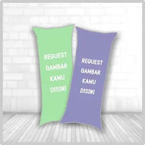 Guling Sofa Custom ukuran 35x75cm, bisa request gambar kustom, bahan kain mikro halus lembut, warna terang