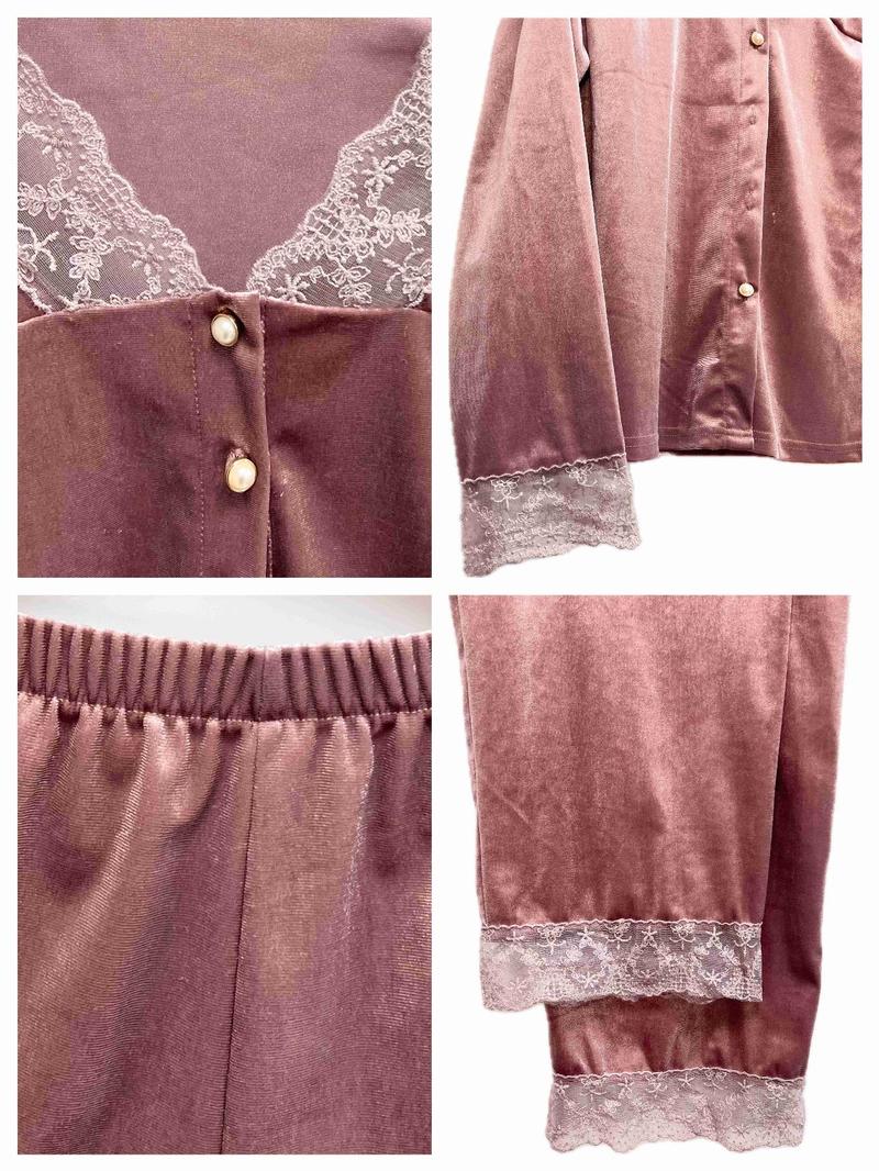 Product Introduction of Two-Piece Set Women's Solid Pajama Set, Elegant Comfy Long Sleeve Top & Pants Set, Ladies Sleepwear for All Seasons 9