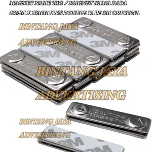 MAGNET NAMA DADA / MAGNET NAME TAG 45MM X 13MM PLUS DOUBLE TAPE MAGNETIC