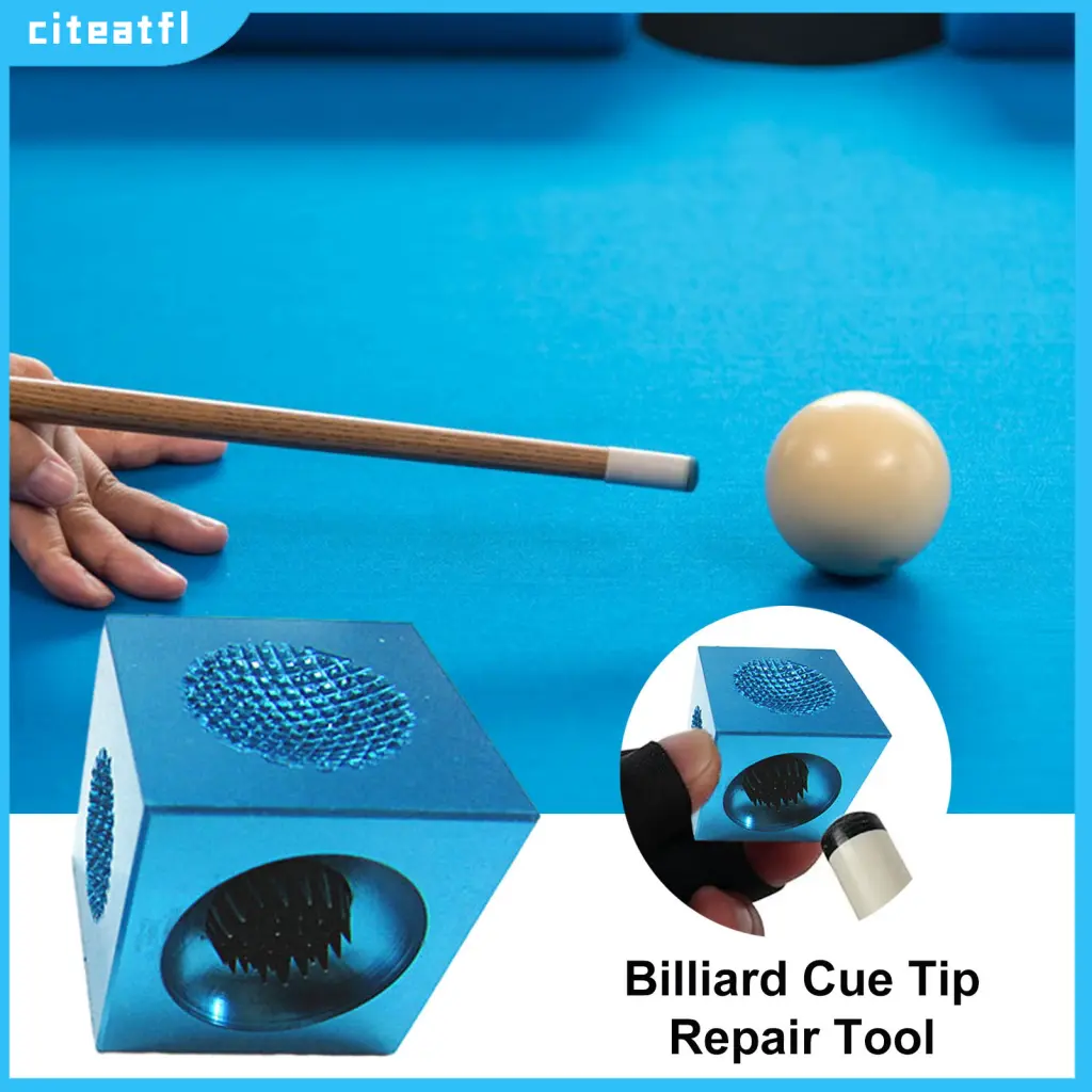 citeatfl- Faux Leather Tip Grinder Billiard Cue Tip Repair Tool Professional Pool Cue Tip Grinder Shaper Repair Tool for Billiard Stick Buyers' Top Choice