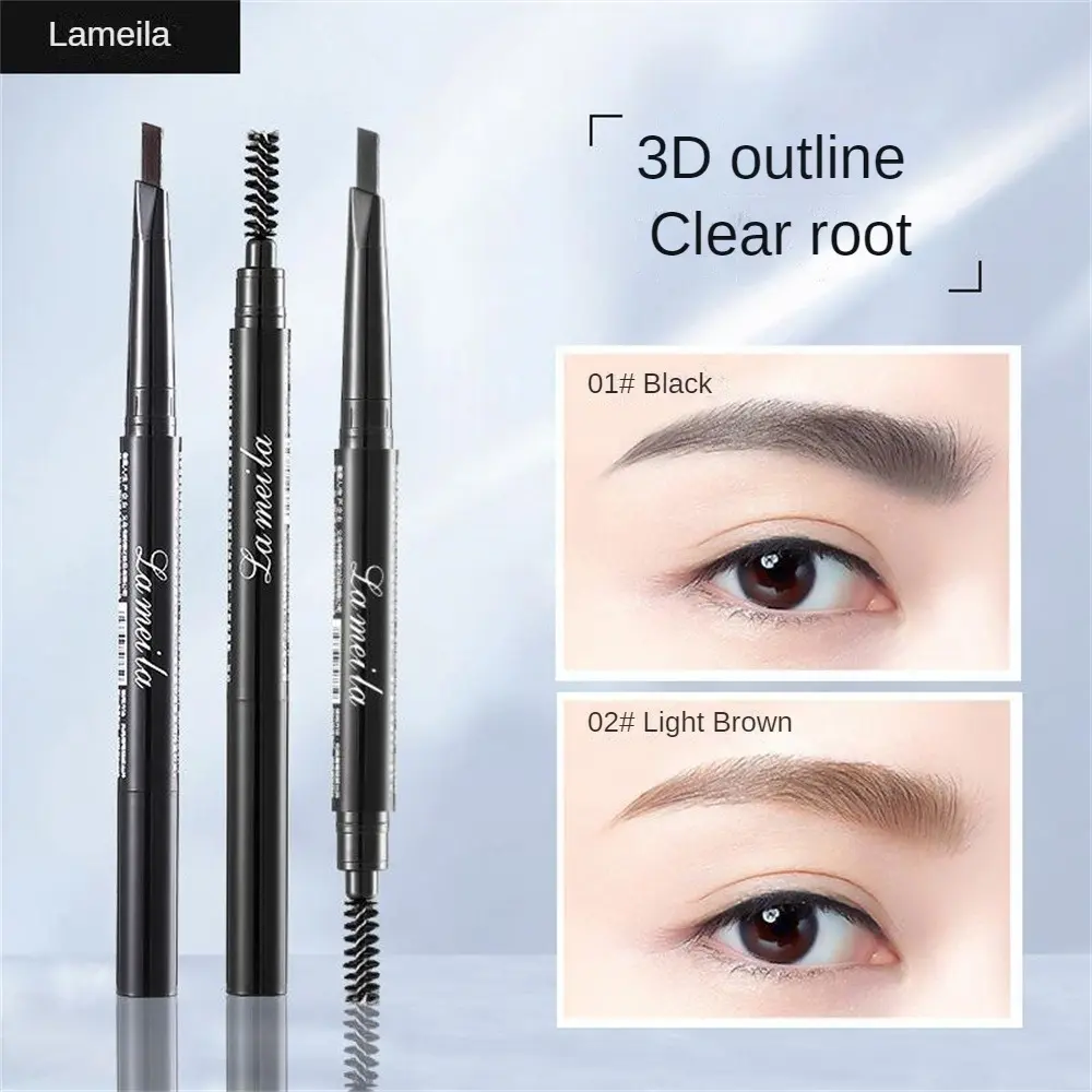 Lameila Double-ended Eyebrow Pencil Is Waterproof And Sweat-proof, Natural And Long-lasting, Not Easy To Fade For Beginners Color Makeup Durable Smooth Cosmetic