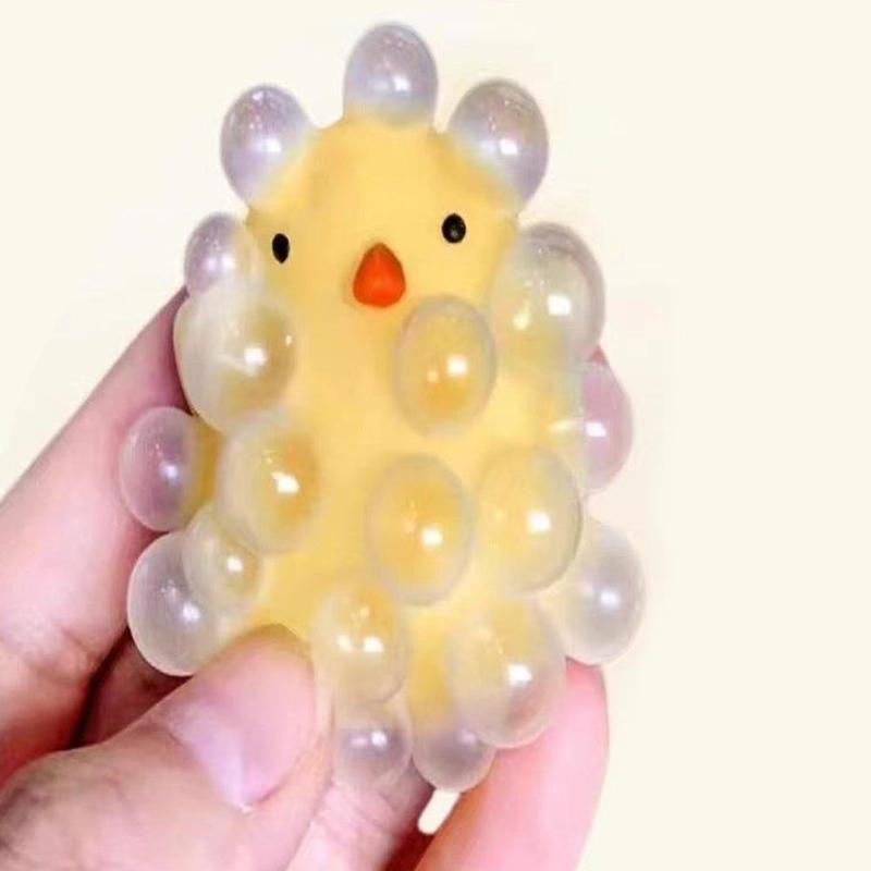 Cute Mini Chick Squeeze Toy Squeeze Bubbles Toys Fidget Toys Pinch Kneading Toy Stress Reliever Toys Kid Party Favor 8