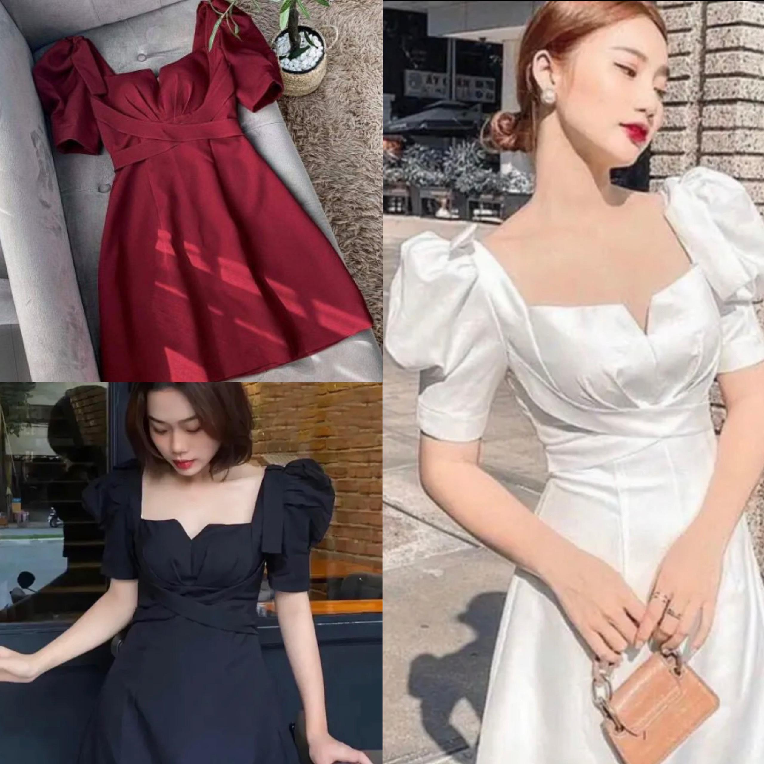 [Xả Kho] Thời Trang Bigsize Váy Dự Tiệc Cao Cấp Thanh lịch 50 - 100Kg Nữ Cotton Dress Trắng Women - A.1120