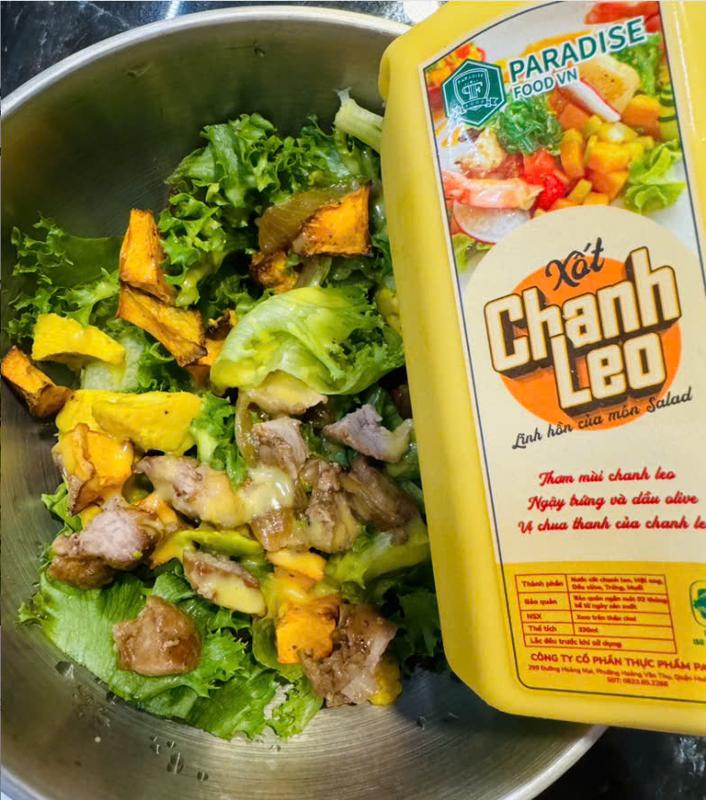 Xốt chanh leo Paradise - Chai 330ml - 100% chanh leo tươi, chua ngọt dịu nhẹ  - Dùng cho các món salad rau, hoa quả và chấm các loại hải sản,áp chảo - Nước Sốt, Gia Vị 3