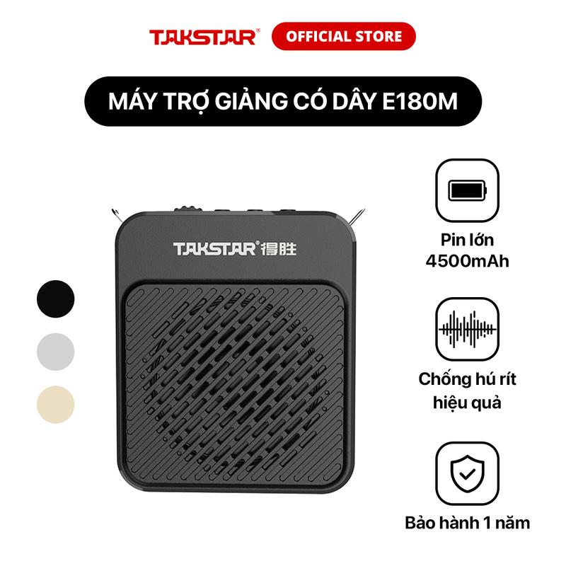 Máy Trợ Giảng Takstar E180M Nhỏ Gọn, Mic Nhạy, Công Suất 10W, Đa Phương Tiện, Chính Hãng Cao Cấp Bảo Hành 1 Năm