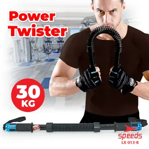 SPEEDS Power Twister 30 Kg Bar Exerciser Power Bender Workout Alat Otot Outdoor Fitness Olahraga Rumah 013-8