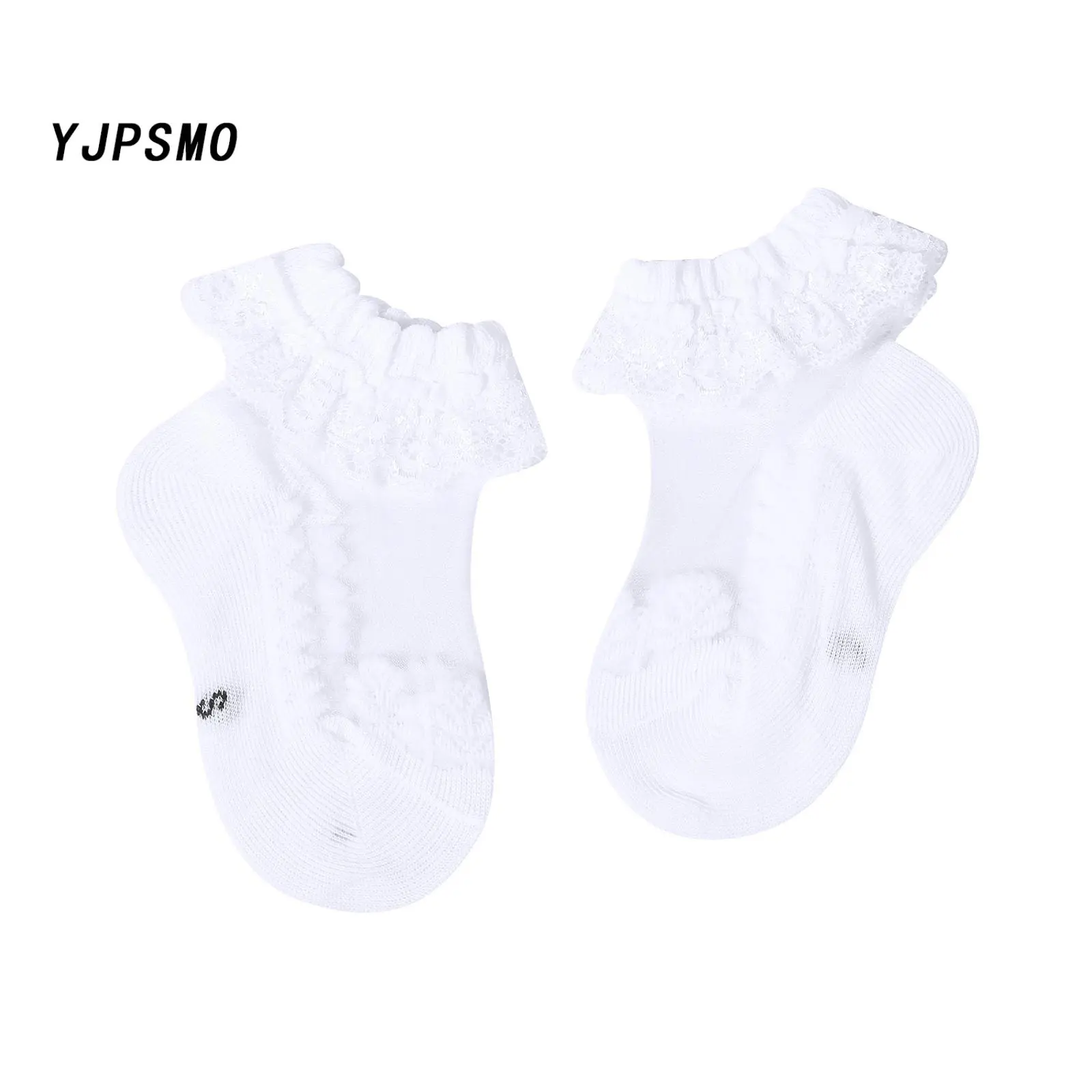 Tất Công Chúa Ren Cho Em Bé Gái, Chất Liệu Cotton, Lưới Thoáng Khí, Dài Ngắn, Ống Mắt Cá Chân Diềm Xếp Nếp